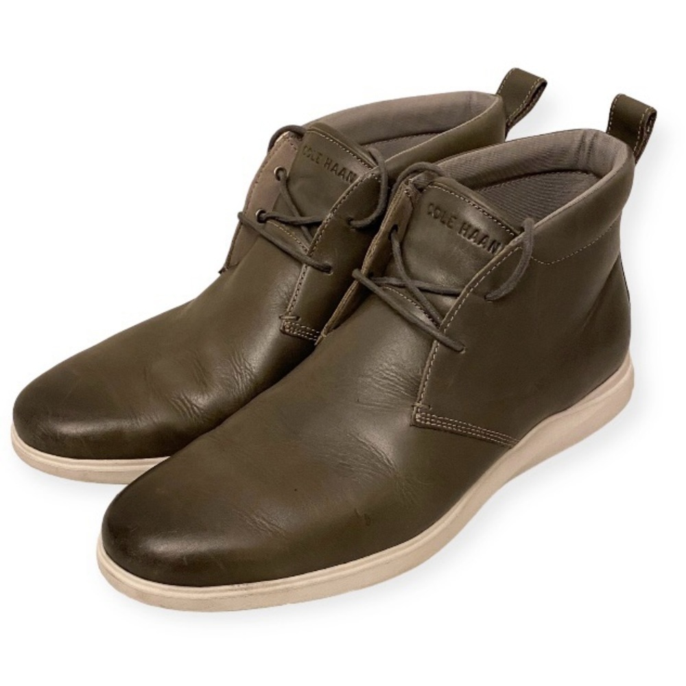 Cole Haan Men's Grand Plus Essex Chukka Boots Shoes Gray Lace Up Size 11.5